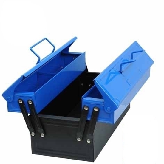 Boîte à outils en métal bleu pour enfants
