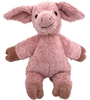 Standing cuddle pig made of pink organic cotton.