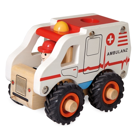 Jouet en bois Ambulance CARREFOUR WOODEN : l'ambulance à Prix Carrefour