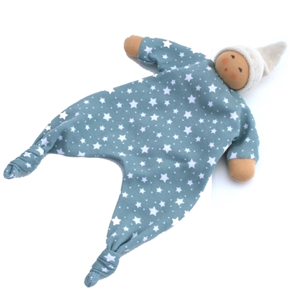 Doudou peluche poupée rose blanche chapeau lapin SANDY