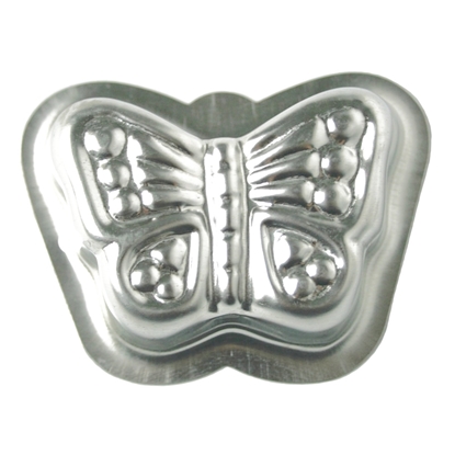 Metalen bakvorm voor kinderen in de vorm van een vlinder.