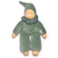 Nanchen Nani mint popje met munt-groen pakje gemaakt van bio katoen en bio wol voor baby’s en peuters.