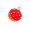 Petite balle Nanchen Natur en tissu éponge bio rouge, rose, et à pois.