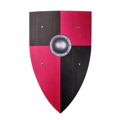 Noorman schild zwart en rood  in gebogen hout
